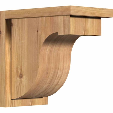 Ekena Millwork Del Monte Smooth Corbel w/Backplate, Western Red Cedar, 7 1/2"W x 12"D x 12"H COR08X12X12DEL01SWR